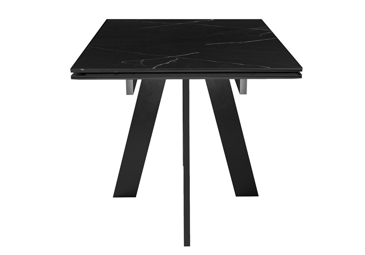 Стол раздвижной DikLine SKM140 Керамика Черный мрамор/подстолье черное/опоры черные (2 уп.) в Находке - изображение 1