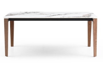 Кухонный стол раскладной DT8843CW (180) белый мрамор  керамика в Уссурийске