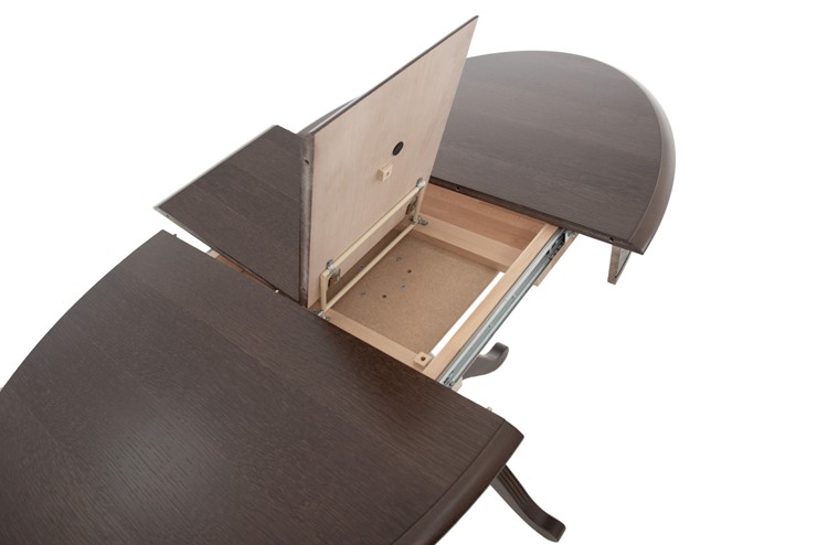 Кухонный раздвижной стол Фабрицио-1 исп. Эллипс, Тон 8 Покраска + патина с прорисовкой (на столешнице) в Находке - изображение 6