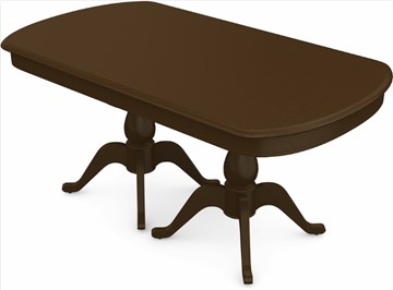 Обеденный раздвижной стол Фабрицио-2 исп. Мыло большой 2 вставки, Тон 4 Покраска + патина (в местах фрезеровки) в Артеме