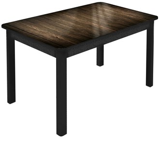 Кухонный раздвижной стол Гамбург исп. 1, ноги метал. крашеные №23 (Exclusive h125/черный) во Владивостоке - предосмотр