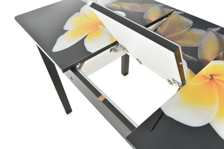 Кухонный раздвижной стол Гамбург исп. 1, ноги метал. крашеные №23 (Exclusive h125/черный) во Владивостоке - изображение 5