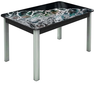 Кухонный стол раскладной Гамбург исп. 1, ноги метал. крашеные №23 (Exclusive h258/черный) в Артеме