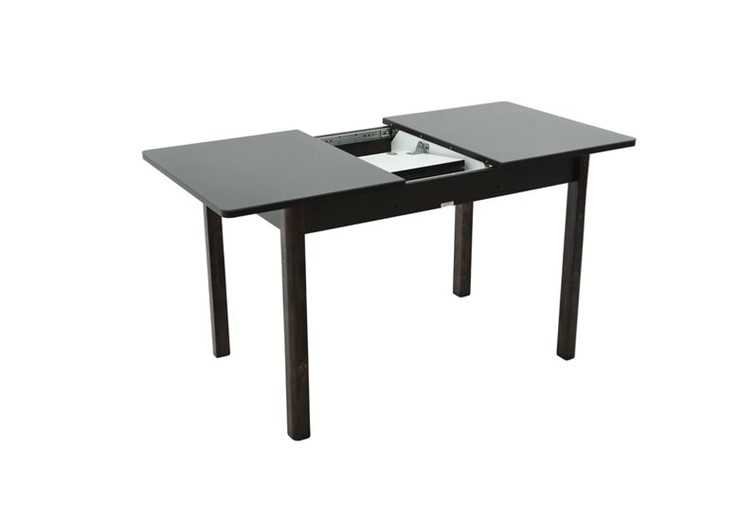 Кухонный стол раскладной Гамбург исп. 1, ноги металл крашеный №23, Стекло (Коричневое) во Владивостоке - изображение 3