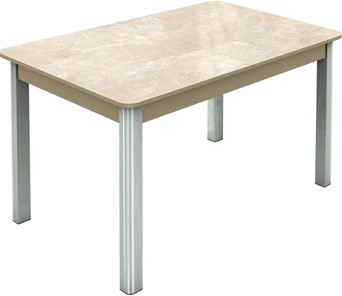 Кухонный стол раскладной Гамбург исп.1 ноги метал. крашеные №23, Фотопечать (Мрамор №6) в Находке