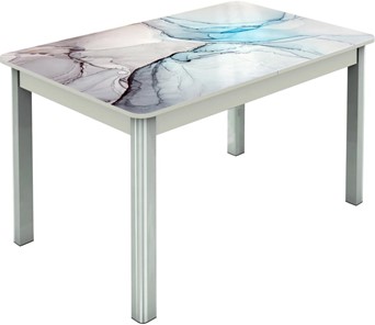 Кухонный стол раскладной Гамбург исп.2 ноги метал. крашеные №23, Фотопечать (Текстура №58) в Находке