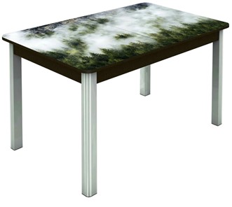 Кухонный раздвижной стол Гамбург Мини, ноги метал. крашеные №23 (Exclusive h010/венге) во Владивостоке - предосмотр