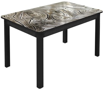 Кухонный раздвижной стол Гамбург Мини, ноги метал. крашеные №23 (Exclusive h140/черный) в Уссурийске