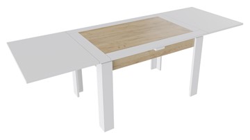 Кухонный раздвижной стол Хьюстон тип 4 (Белый/Дуб Крафт золотой) в Артеме - предосмотр 1