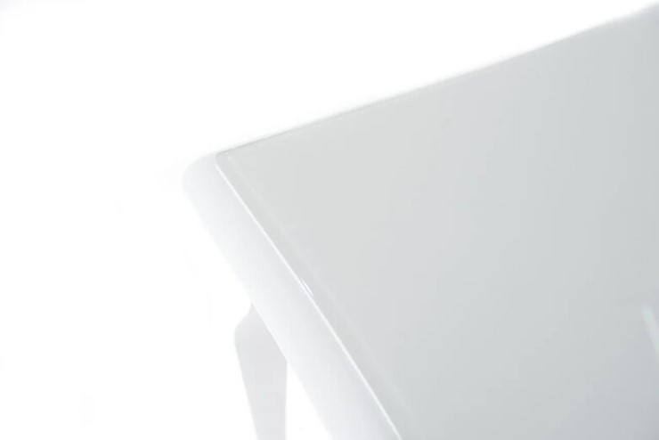 Обеденный раздвижной стол Кабриоль GLASS 1200х800, (Тон 9 - Эмаль белая + Белое стекло) во Владивостоке - изображение 6