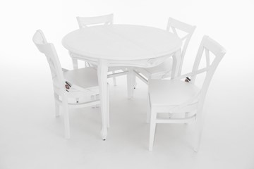 Кухонный раздвижной стол Кабриоль исп. Круг 1050, тон 10 Покраска + патина с прорисовкой (на столешнице) во Владивостоке - предосмотр 6