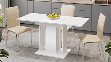 Кухонный раздвижной стол Кёльн тип 1 (Белый, Стекло Белый глянец) в Артеме - предосмотр 3