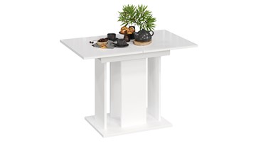 Кухонный раздвижной стол Кёльн тип 1 (Белый, Стекло Белый глянец) в Артеме - предосмотр