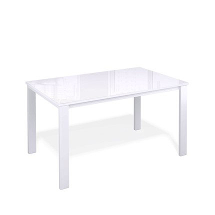 Кухонный стол раздвижной Kenner LL1200 белый/стекло белое глянец во Владивостоке - изображение