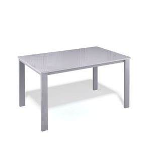 Кухонный стол раскладной Kenner LL1200 серый/стекло серое глянец в Артеме