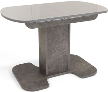 Раздвижной стол Киото-1 (ноги серый камень, серебро/серый камень) в Артеме