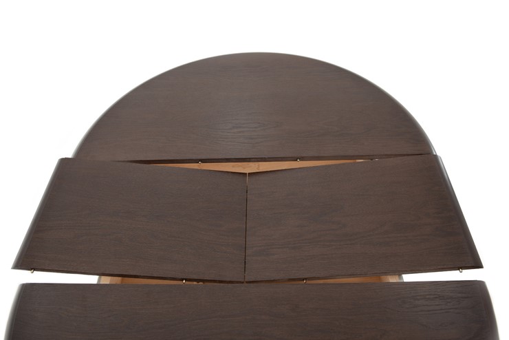 Кухонный стол раскладной Леонардо-1 исп. Круг 1000, тон 4 (Морилка/Эмаль) во Владивостоке - изображение 5