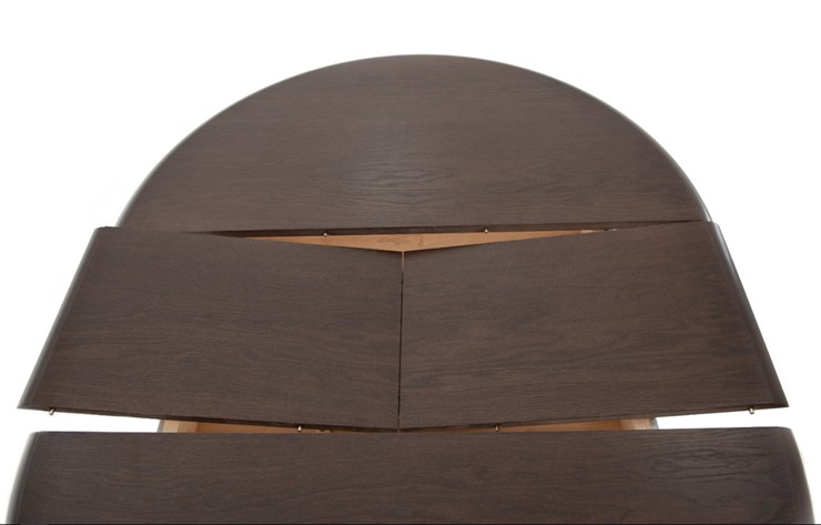 Обеденный раздвижной стол Леонардо-1 исп. Круг 820, тон 10 (Морилка/Эмаль) во Владивостоке - изображение 5