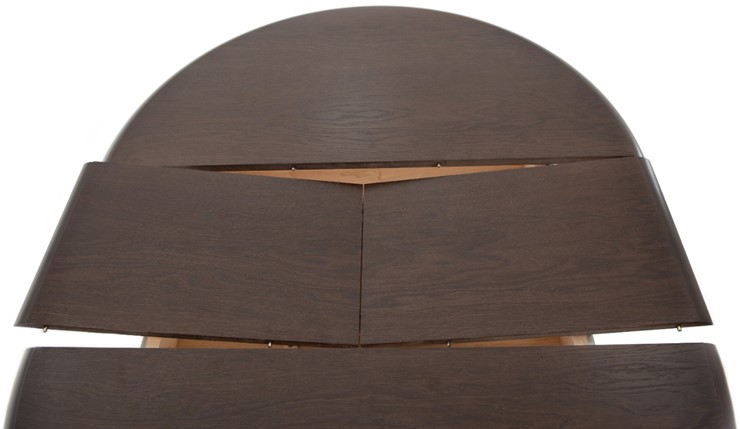 Кухонный стол раскладной Леонардо-1 исп. Круг 900, тон 2 (Морилка/Эмаль) во Владивостоке - изображение 5