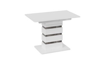 Кухонный раздвижной стол Мадейра тип 1 (Белый глянец/Ателье темный) в Артеме - предосмотр 2
