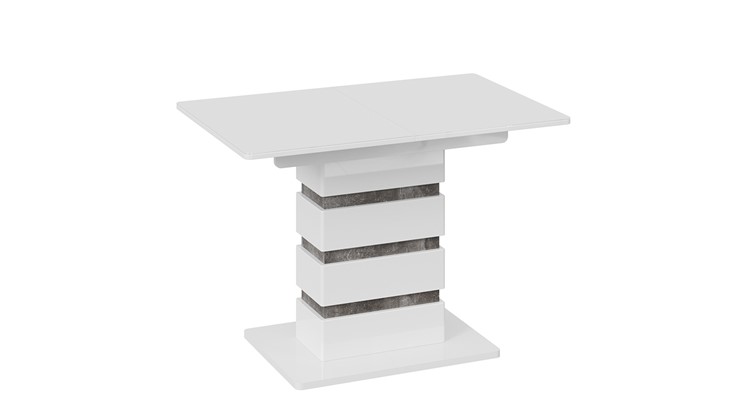 Кухонный раздвижной стол Мадейра тип 1 (Белый глянец/Ателье темный) во Владивостоке - изображение 2