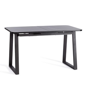 Кухонный стол раздвижной MALTIDO ЛДСП/HPL/металл, 130/160x75x75 Мрамор чёрный/чёрный арт.20627 в Артеме
