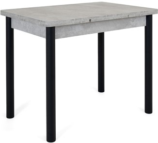 Раздвижной стол Милан-1 EVO, ноги металлические черные, светлый цемент в Артеме