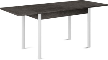 Кухонный стол раскладной Милан-2 EVO, ноги белые, серый камень в Уссурийске - предосмотр 1