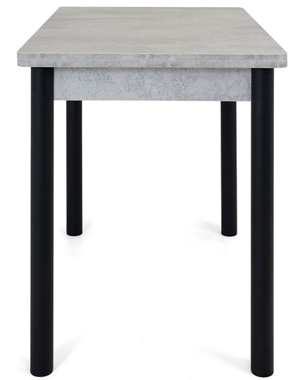 Кухонный стол раздвижной Милан-2 EVO, ноги черные, светлый цемент во Владивостоке - изображение 2