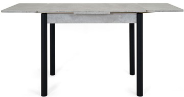 Кухонный стол раздвижной Милан-2 EVO, ноги черные, светлый цемент в Артеме - предосмотр 4