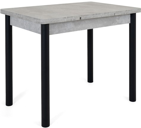 Кухонный стол раздвижной Милан-2 EVO, ноги черные, светлый цемент в Артеме - изображение