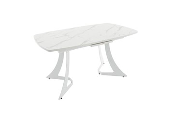 Кухонный раскладной стол Милан Пластик (Камень белый) в Артеме