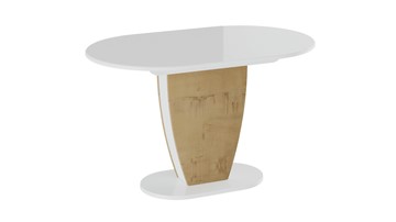 Кухонный раздвижной стол Монреаль тип 1 (Белый глянец/Бунратти) в Уссурийске