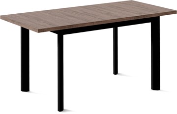 Кухонный раздвижной стол Нагано-1L (ноги черные, дуб табако) в Артеме - предосмотр 1