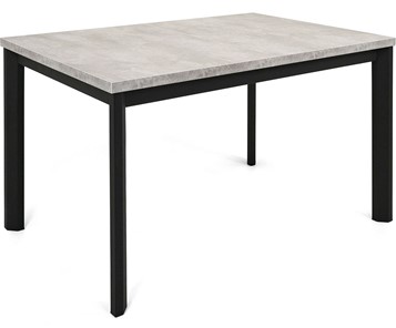 Кухонный стол раздвижной Нагано-1L (ноги черные, светлый цемент) в Артеме