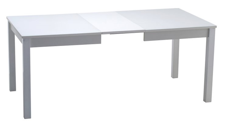 Кухонный раскладной стол Нагано-2 стекло белое opti (хром-лак) в Уссурийске - изображение 1