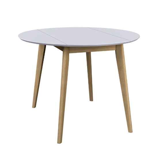 Кухонный стол раздвижной Орион Drop Leaf 100, Дуб/белый в Артеме - изображение 1