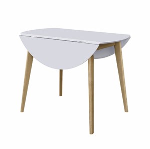 Кухонный стол раздвижной Орион Drop Leaf 100, Дуб/белый в Артеме - предосмотр 6