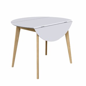 Кухонный стол раздвижной Орион Drop Leaf 100, Дуб/белый в Артеме - предосмотр 7