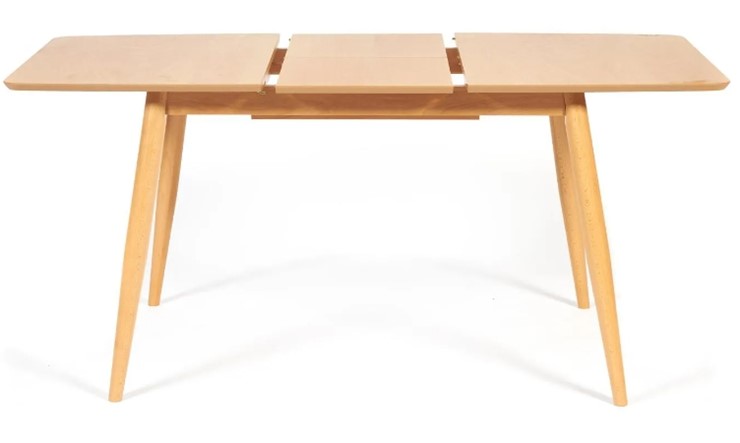 Кухонный стол раскладной Pavillion (Павильон) бук/мдф 80x120+40x75, Натуральный арт.13982 в Артеме - изображение 4