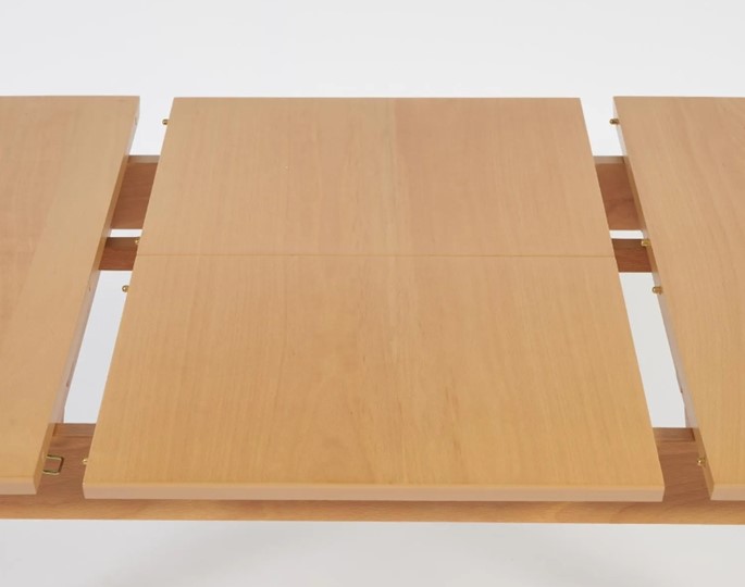Кухонный стол раскладной Pavillion (Павильон) бук/мдф 80x120+40x75, Натуральный арт.13982 в Артеме - изображение 5