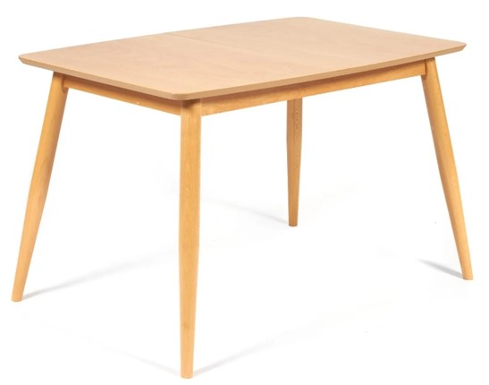 Кухонный стол раскладной Pavillion (Павильон) бук/мдф 80x120+40x75, Натуральный арт.13982 в Артеме - изображение