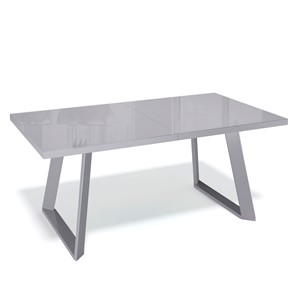 Кухонный раздвижной стол PL1400 (серый/стекло серое) в Артеме