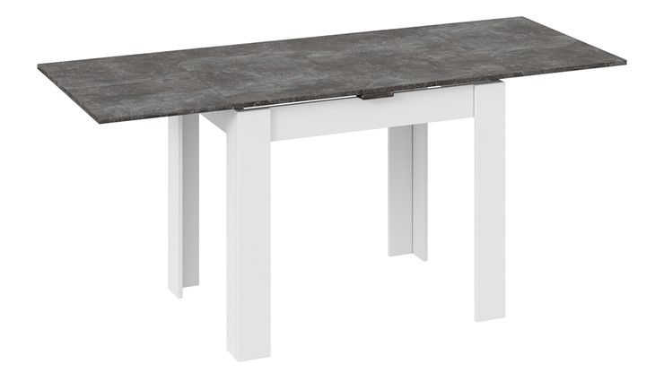 Кухонный стол раздвижной Промо тип 3 (Белый/Ателье темный) в Находке - изображение 1