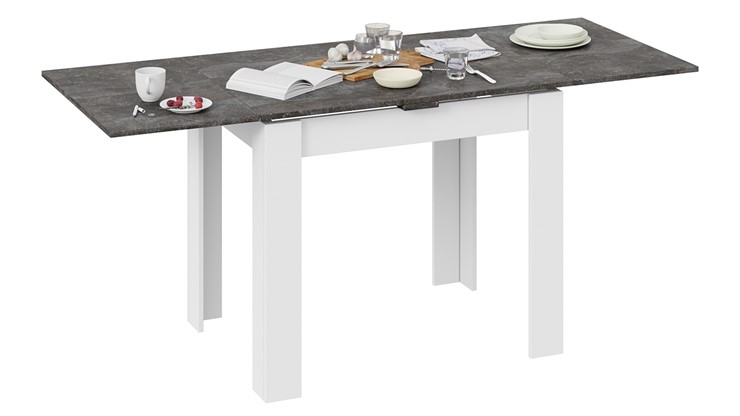 Кухонный стол раздвижной Промо тип 3 (Белый/Ателье темный) в Артеме - изображение 3