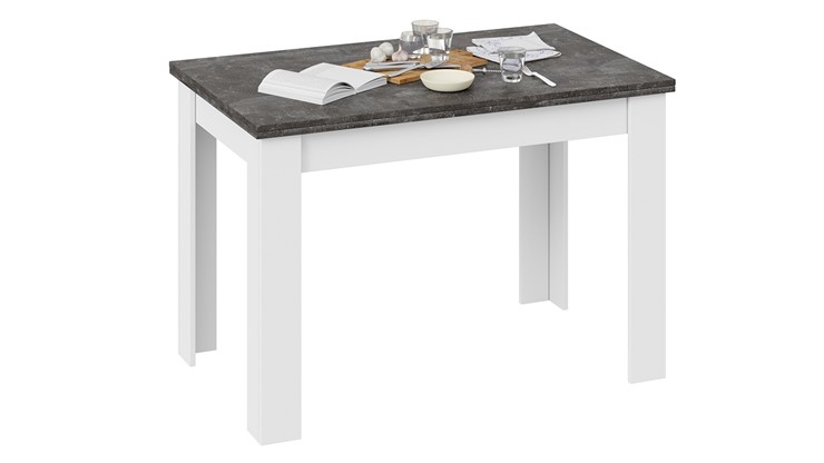 Кухонный стол раскладной Промо тип 4 (Белый/Ателье темный) в Артеме - изображение 2