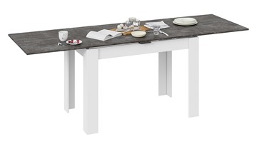Кухонный стол раскладной Промо тип 4 (Белый/Ателье темный) в Артеме - предосмотр 3
