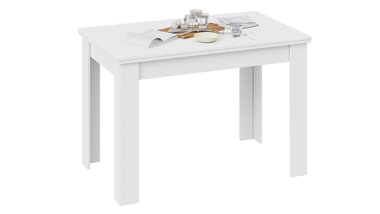Обеденный раздвижной стол Промо тип 4 (Белый/Белый) в Артеме - изображение 2