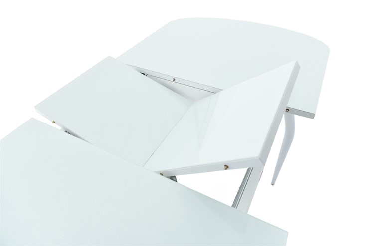 Раздвижной стол Ривьера исп.1 хром №5 (стекло капучино/белый) в Артеме - изображение 3