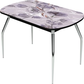 Кухонный раздвижной стол Ривьера исп.1 ноги метал. крашеные №24 Фотопечать (Текстура №31) в Артеме